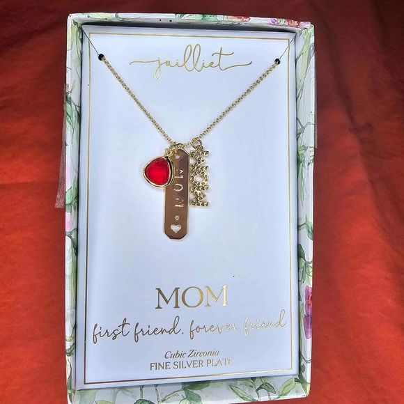 Mom Gift Mother Necklace Zirconia Silverplate First Friend, Forever Friend - Picture 4 of 4